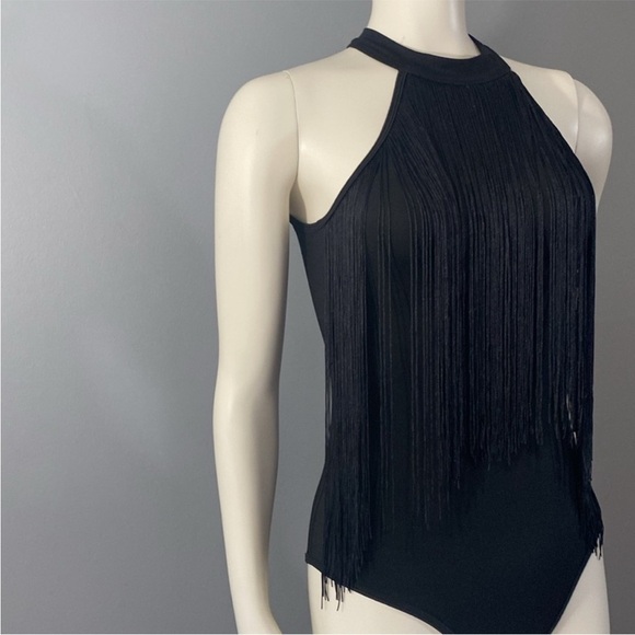 Women’s fringe top sleeveless bodysuit size medium  - Picture 4 of 9
